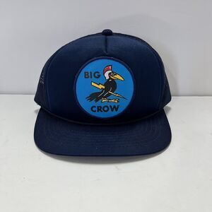 Vintage US Air Force Big Crow Hat Embroidered Mesh Trucker Cap Navy Blue USAF